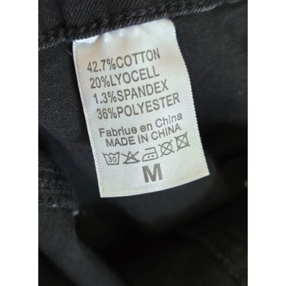 Black Button-Front Midi Skirt With Belt Loops coquette goth whimsygoth boho - Picture 5 of 6